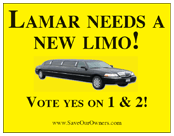Vote yes! Lamar needs a new limo!